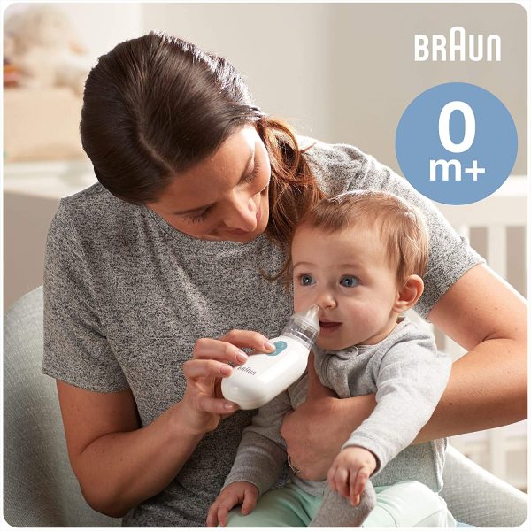 Braun BNA100EU Aspiratore Nasale 1 per Tutte le Et?? da 0+, Due Impostazioni Delicate - immagine 2