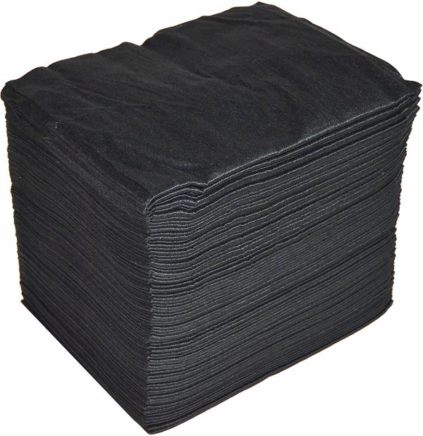 Asciugamani monouso, 40 x 80 cm, in spunlace, 100 unit??, per parrucchiere/estetica, colore: nero