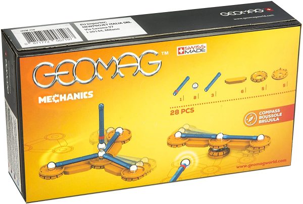 Geomag- Mechanics Gioco da Costruzione, Multicolore, 28 Pezzi, 719 - immagine 7