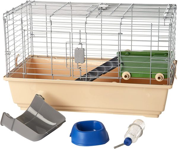 Amazon Basics - Gabbia/habitat per piccoli animali, con accessori - 81 x 55 x 46 cm, Standard - immagine 6