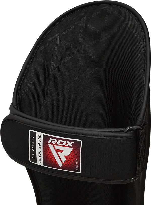 RDX Paratibia Kick Boxing Muay Thai, Approvato da SMMAF, Maya Hide Pelle Protettivo Paratibie, Parastinchi Piedi Protezione Shin Guard per MMA Allenamento Sparring Arti Marziali Boxe Karat?? BJJ, Uomo - immagine 6