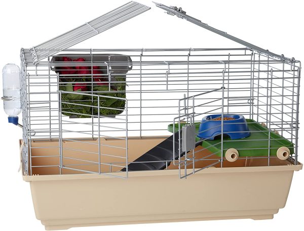 Amazon Basics - Gabbia/habitat per piccoli animali, con accessori - 81 x 55 x 46 cm, Standard - immagine 2