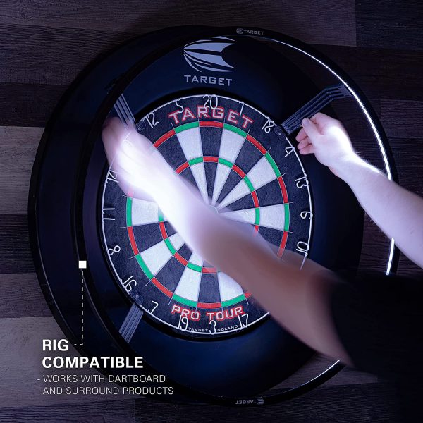 Target Darts Corona Vision - Sistema di illuminazione per freccette, colore: nero, bianco - immagine 3