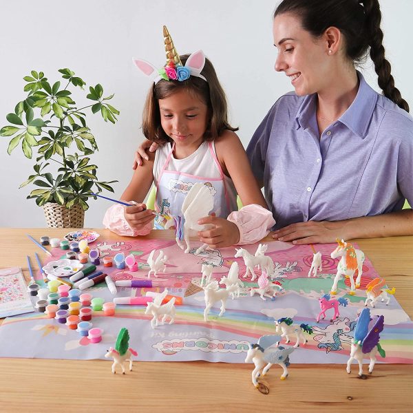 Unicorno Giocattolo Bambina Set Pittura 18 Unicorni - BONNYCO | Lavoretti Creativi Bambini Illuminano Al Buio | Giochi Bambina 3 4 5 6 7 8 9 Anni Regalo Bambina Compleanno Natale | Unicorno Bambina - immagine 2