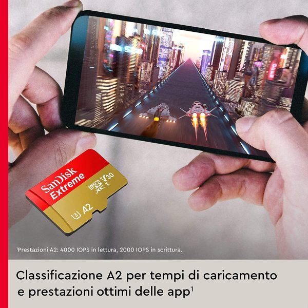 Extreme Scheda di Memoria microSDHC da 32 GB e Adattatore SD con App Performance A1 e Rescue Pro Deluxe, fino a 100 MB/sec, Classe 10, UHS-I, U3, V30