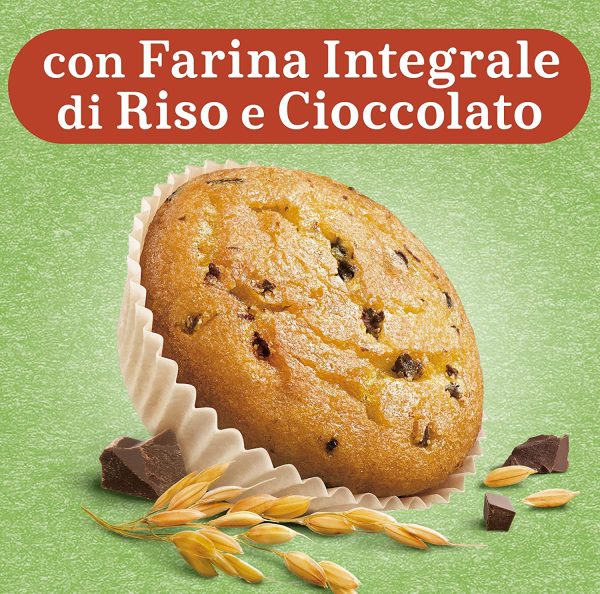 Mulino Bianco Lunette Tortina Senza Glutine con Farina Integrale di Riso e Gocce di Cioccolato, Merenda Senza Glutine e Senza Olio di Palma, Confezione con 4 Monoporzioni - immagine 7