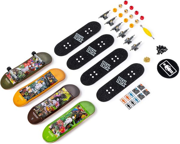 TECH DECK, Confezione da 4 mini skate, Assortiti e originali, regalo perfetto per bambini e bambine dai 6 anni in su. - immagine 4