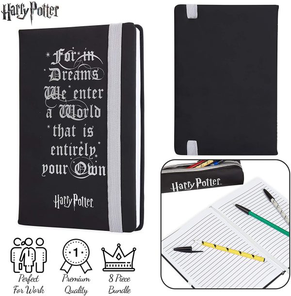 Harry Potter Set Cancelleria Con Agenda A5, Set Penne E Astuccio Portapenne, Harry Potter Gadget Ufficiali, Regalo Per Bambine, Adolescenti E Adulti - immagine 5