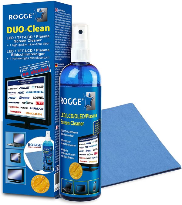 DUO CLean Origina Set di pulizia 250ml LED/LCD/TFT+ Pulitore Plasma +1 Panno in microfibra  Professional - immagine 6