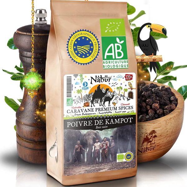 Nab??r - Pepe Nero di Kampot 120 Gr | Bio Pepe di Cambogia | Autentico, Fruttato, Floreale, Speziato - immagine 6