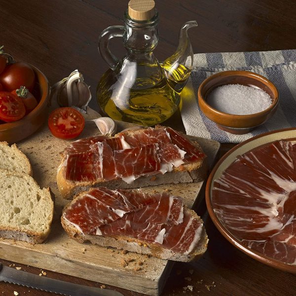 Prosciutto Crudo Spagnolo Gran Reserva Duroc, stagionato per pi?? di 20 mesi in cantina in modo tradizionale, affettato a mano da un maestro prosciuttaio. Jam??n Serrano. (1 busta) - immagine 7