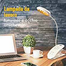 Lampada da Lettura,22 LED Luce da Lettura con Luce Notturna 3 Modalit?? Lampada con Pinza