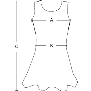 Schema delle dimensioni del costume da cheerleader