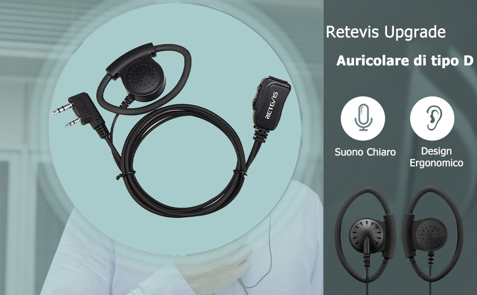 Auricolare con auricolare Retevis