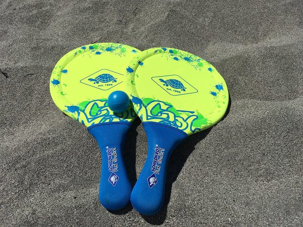 Schildkr?t Funsports Set di Racchette da Spiaggia in Neoprene, 2 Racchette, 2 Palline, in Borsa a Rete, Grande Salto e Rimbalzo, per Tutta la Famiglia, 970230