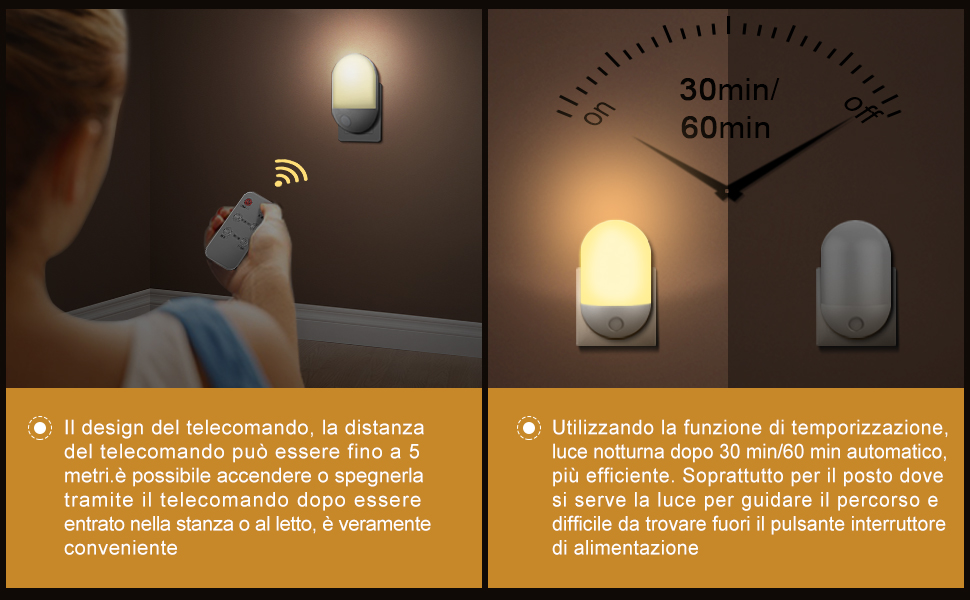  lampada notturna per bambini luce notturna bambini presa luce notturna con telecomando