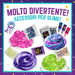 slime kit set uovo sorpresa galassia galaxy fai da te bambina ragazza bambini regalo pasqualone