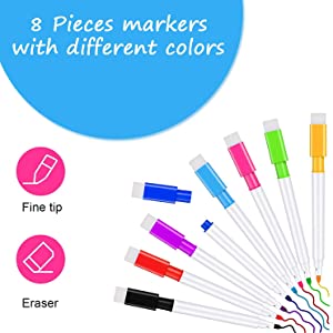 8 pennarelli vibranti a colori