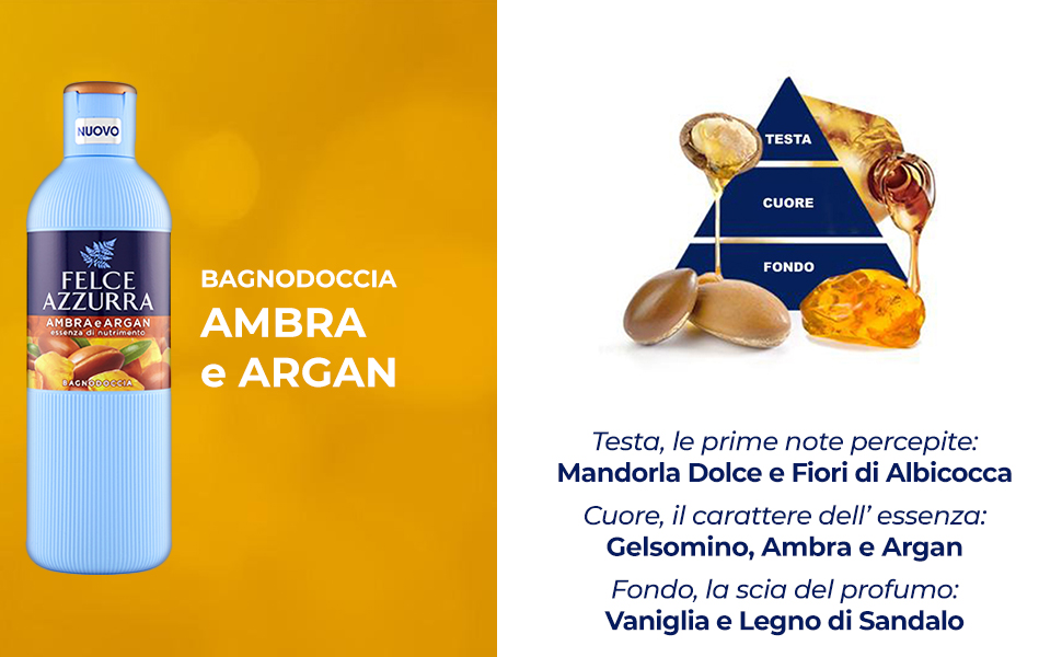 paglieri bagnodoccia ambra e argan