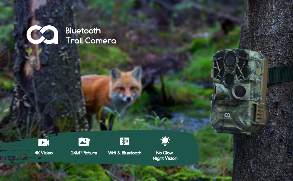 Fototrappola 4k con Bluetooth e WiFi