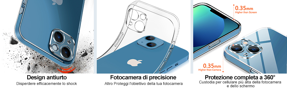 Cover Compatibile con iPhone 13 6.1 Pollici