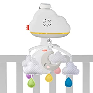 Fisher-Price Giostrina Soffici Nuvolette con Unit?? Relax, Suoni e Luci Personalizzabili