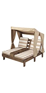 KidKraft 00534 Doppia Chaise-Longue con Portabicchieri