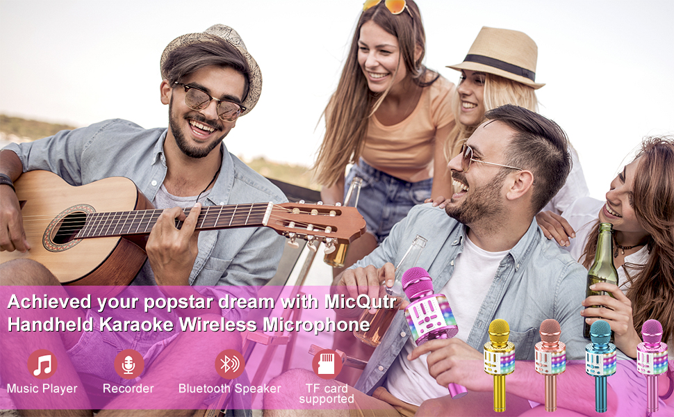 Microfono Karaoke Bluetooth Wireless Bambini Cantare