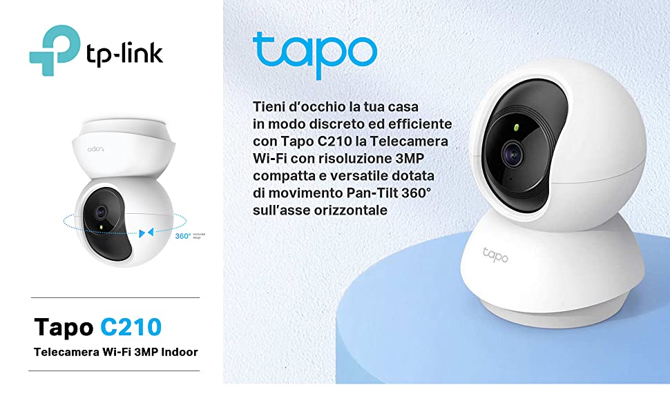 Tapo C210, telecamera di sorveglianza 3MP con gestione tramite app