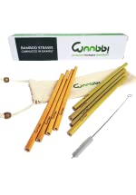 Cannucce in Bamb?? Riutilizzabili Cannucce da Drink Bamboo Senza BPA Multiuso