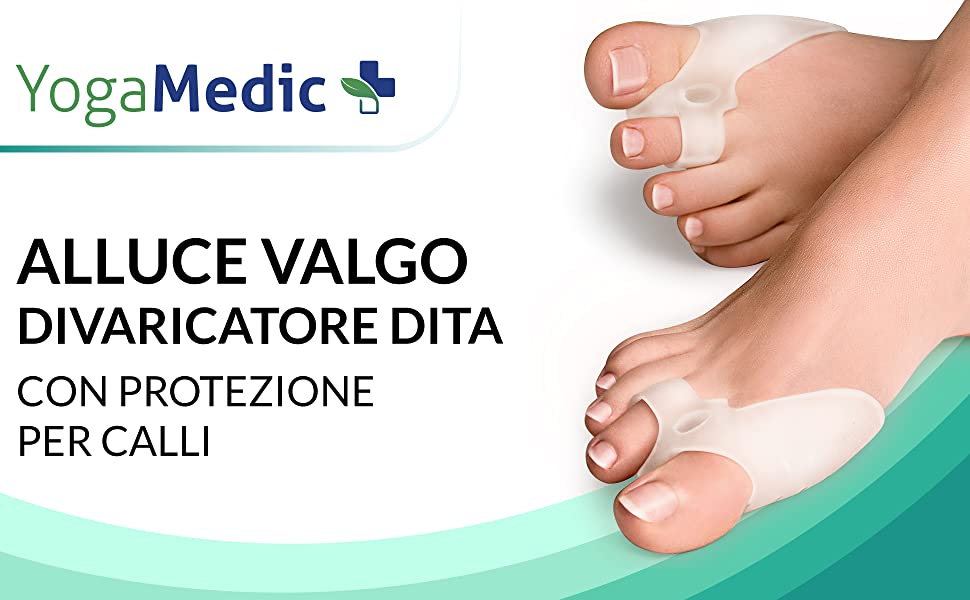 Tutore Alluce Valgo Protezione Uomo Donna Separatore E Correttore Gel Silicone Medico Prevenzione