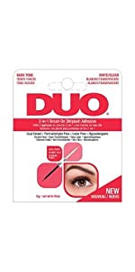 ARDELL DUO - Colla per ciglia 2 in 1 in nero e trasparente con applicatore a pennello