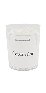 Etichetta su barattolo di cotton fioc