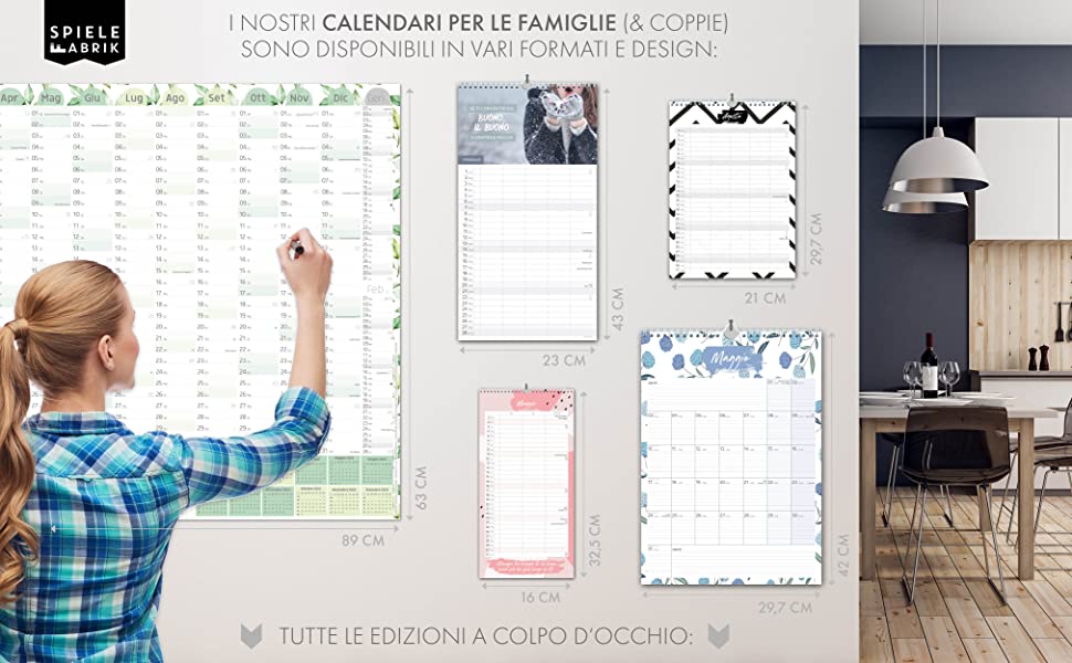 Planner da parete Calendario per famiglie 