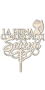 Cake topper prima comunione calice personalizzabile con nome I Maestri