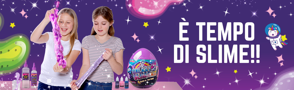 slime kit set uovo sorpresa galassia galaxy fai da te bambina ragazza bambini regalo pasqualone 