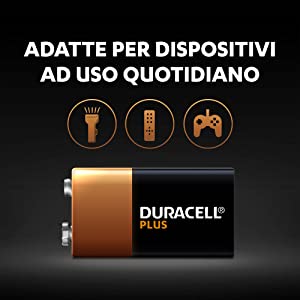 Batterie Alcaline Duracell Plus 9V
