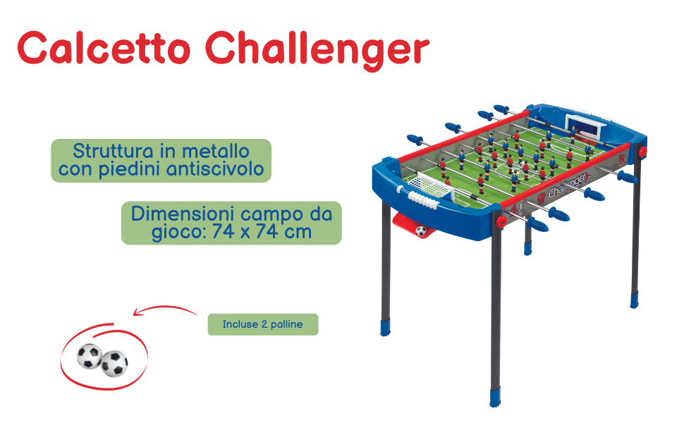 Calcetto Challenger blu e rosso