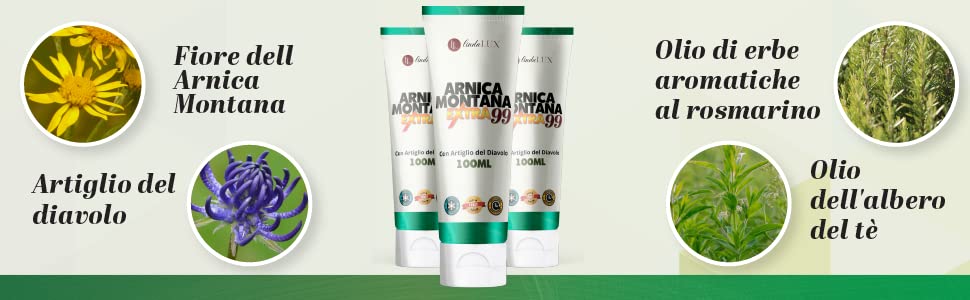 Fiore dell'Arnica Montana, Artiglio del diavolo, Olio dell'albero del t??