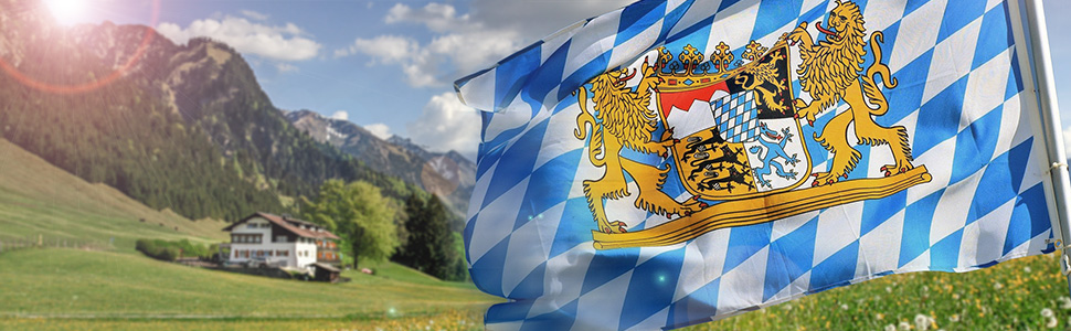 Bandiera bavarese - bandiera del Libero Stato di Baviera