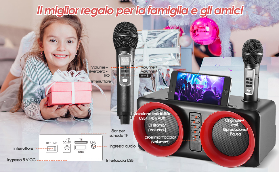 Karaoke con microfono