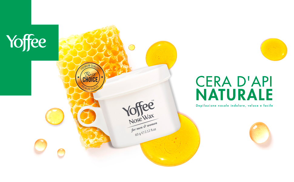 Yoffee Nose Wax Kit di cera per naso 60g di cera 10 applicatori miglior kit depilazione naso vegan