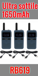 Retevis RB619 Walkie Talkie Ricaricabile