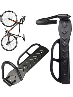 Bakaji Set 2 Staffe Ganci Porta Bicicletta Bici da Parete Muro