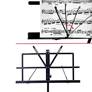 music stand with rotable book clipper