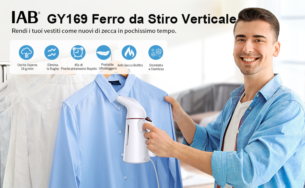 IAB GY169 Ferro da stiro verticale 