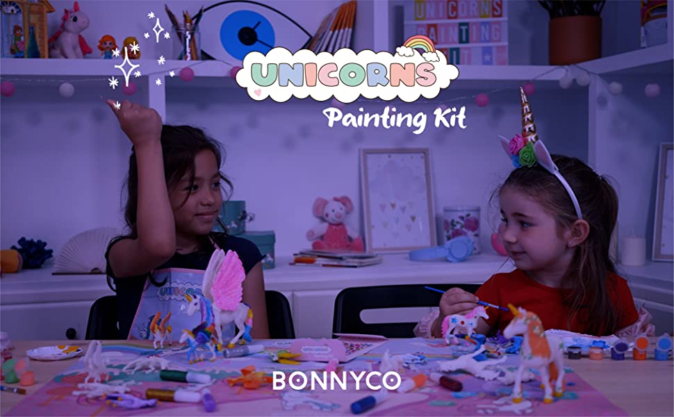 Kit unicorno per bambine con figure da dipingere