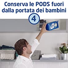 conserva le pods fuori dalla portata dei bambini