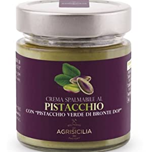 Agrisicilia Crema Spalmabile al Pistacchio con Pistacchio Verde di Bronte Dop - 200 g