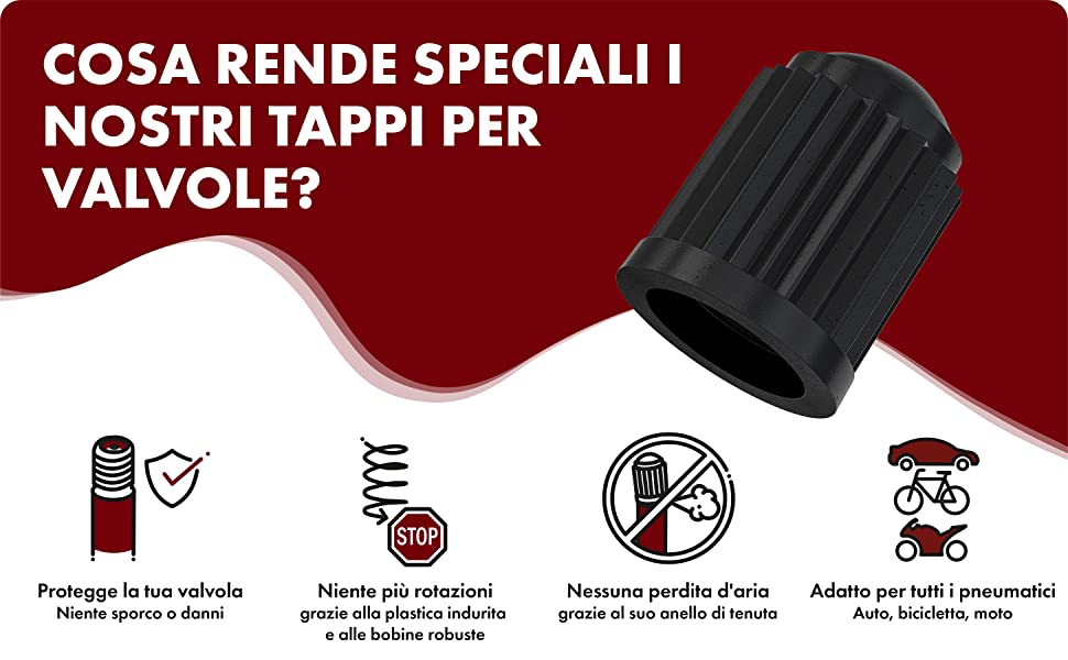 tappini gomme auto tappi valvole pneumatici tappino performance gomma coprivalvola tappo accessori